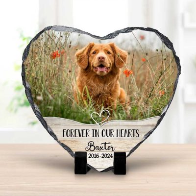 Custom Pet Gravestone Forever Loved - Burial Stones For Pets - Dog Memorial Headstones - Garden Stone Memorial For Dog