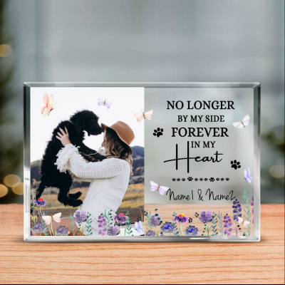 Owner and Dog Custom Acrylic Block - Loss Of Dog Gift - Bereavement Gifts For Loss Of Dog - Dog Death Sympathy Gifts - Custom Dog Memorial Gifts