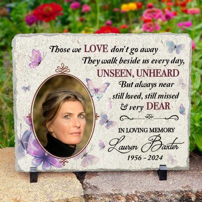 Custom Parents Memorial Picture Stone Slate - Memorial Gift for Loss of Parents - Personalized Parents Sympathy Gift - In Memory of Parents Gift