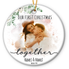 Our First Christmas Together Ornament - Personalized Couples Christmas Ornament - Christmas Gifts For Couples - Xmas Presents For Couples