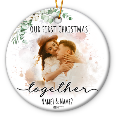 Our First Christmas Together Ornament - Personalized Couples Christmas Ornament - Christmas Gifts For Couples - Xmas Presents For Couples