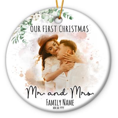 Personalized Mr and Mrs Christmas Ornament - Custom Couples First Christmas Ornament - Christmas Presents For Couples - Xmas Gift Ideas For Couples