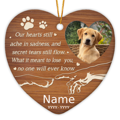 Personalized Memorial Dog Christmas Ceramic Ornament - Dog Remembrance Keepsake - Pet Loss Christmas Ornaments