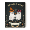 Personalized Ghost Couple Canvas Art - Valloween Gift - Gift for Halloween Lover - Goth Wedding Gift