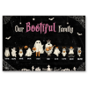 Custom Halloween Family Ghost Portrait Metal Sign - Personalized Halloween Family With Pets Metal Print - Halloween Decor - Fall Decor for Home
