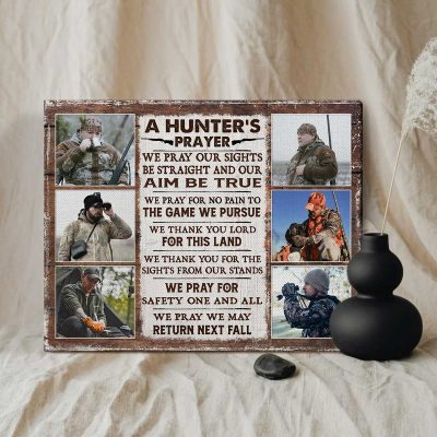 A Hunter's Prayer Personalized Photo Canvas - Hunting Gift - Man Cave Decor - Husband, Boyfriend, Hunters Gift - Outdoorsman Gift