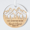 Our Adventure Begins - Personalized Engagement Acrylic Ornament With Names - Engaged Gifts For Couples - Engaged Christmas Ornament 2025