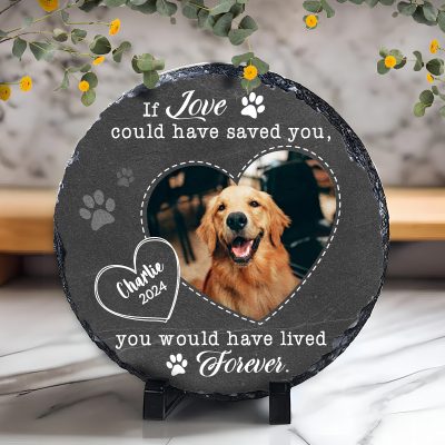 You Would Have Lived Forever - Personalized Dog Memorial Photo Stones Plaque - Pet Grave Markers For Dog - Sympathy Gifts For Loss Of Pet Dog Cat