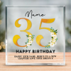 Happy 35th Birthday Personalized Acrylic Block With Names - 35 Years Old Birthday Keepsake Gift - Unique 35th Birthday Gifts For Women Men
