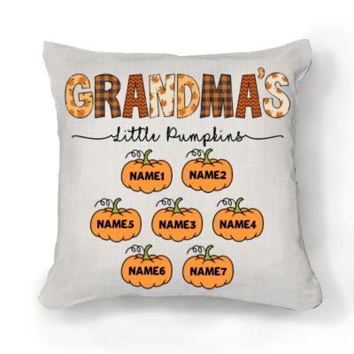 Custom Grandma's Little Pumpkins Pillow