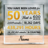 You Have Been Loved For 50 Years - Personalized 50th Birthday Acrylic Block - 50 Years Old Birthday Keepsake Gifts For Women Men
