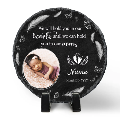 BEST SELLERS 35 Personalized Baby Memorial Stone - Baby Loss Photo Gifts - Miscarriage Memorial Gift - Infant Loss Gift