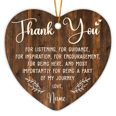 Thank You For Being A Part Of My Journey - Personalized Friends Christmas Ornament - Best Friends Keepsake Gifts