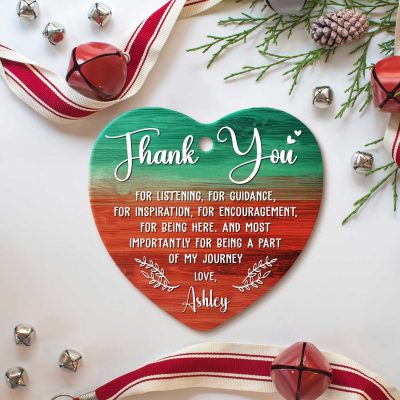 Thank You For Being A Part Of My Journey - Personalized Friends Christmas Ornament - Best Friends Keepsake Gifts