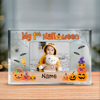 Personalized My First Halloween Plaque, Baby First Halloween Gift, Halloween Keepsake Gifts For 1 Year Old