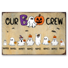 Our Boo Crew Ghost Family Metal Sign, Personalized Halloween Family Sign, Halloween Gift for Family, Fall Halloween Decor