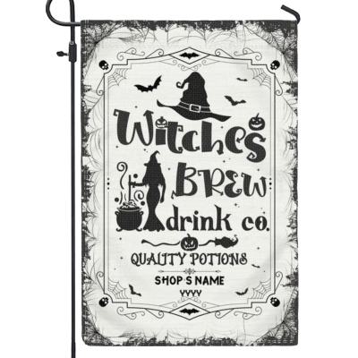 Personalized Witches Brew Halloween Drink Flag, Halloween Drink Flag, Halloween Outdoor Decor