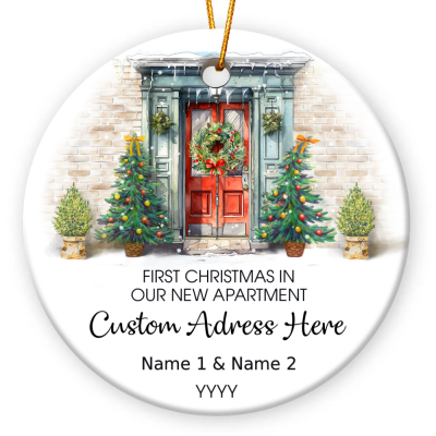 First Home Ornament Personalized, Our First Home Christmas Ornament, New Home Ceramic Ornament