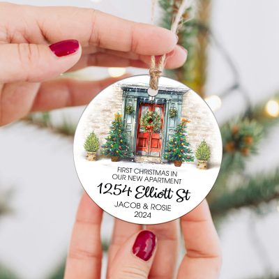 First Home Ornament Personalized, Our First Home Christmas Ornament, New Home Ceramic Ornament