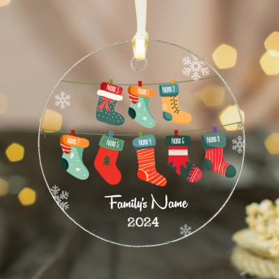 Family Christmas Ornament, Personalized Family Ornament 2025, Christmas Ornament, Family Tree Ornament, Gift for Family, Christmas Tree Decor
