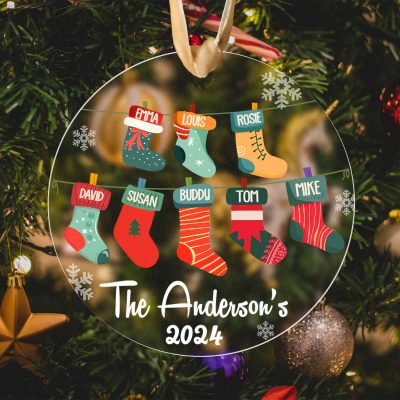 Family Christmas Ornament, Personalized Family Ornament 2024, Christmas Ornament, Family Tree Ornament, Gift for Family, Christmas Tree Decor
