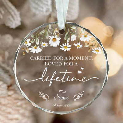 Baby Loss Personalized, Baby Memorial Glass Ornament, Pregnancy Loss Gifts, Angel Baby Gift, Miscarriage Gifts, Loss Of A Baby Gifts, Infant Loss Ornament