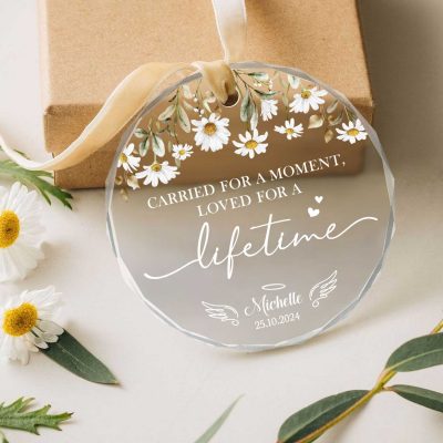 Baby Loss Personalized, Baby Memorial Glass Ornament, Pregnancy Loss Gifts, Angel Baby Gift, Miscarriage Gifts, Loss Of A Baby Gifts, Infant Loss Ornament