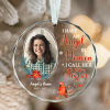 I Have An Angel In Heaven I Call Her Sister - Sister Memorial Personalized Picture Glass Ornament - Sister In Heaven Ornament - Loss Of Sister Gift
