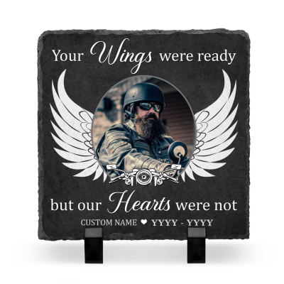 Personalized Motorcycle Remembrance Garden Stone - Motorcycle Sympathy Gifts - Biker Condolence Gift - Memorial Stone For Motorcycle Biker