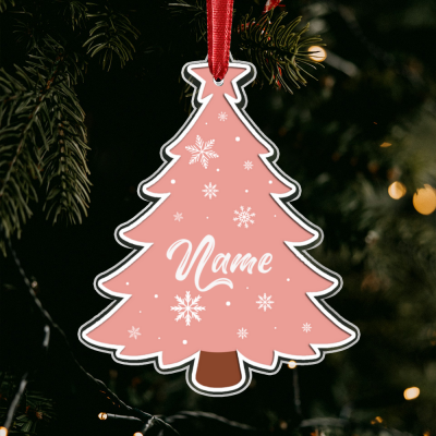 custom christmas tree name ornament acrylic ornament for kids personalized acrylic christmas tree ornaments with names