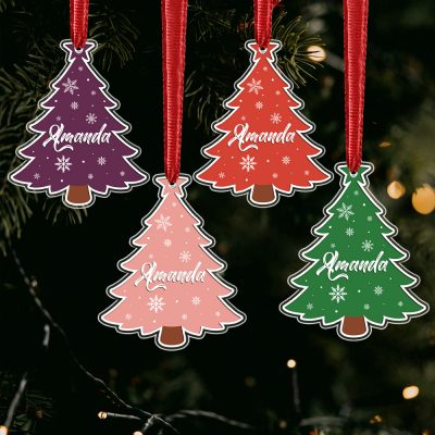 custom christmas tree name ornament acrylic ornament for kids personalized acrylic christmas tree ornaments with names