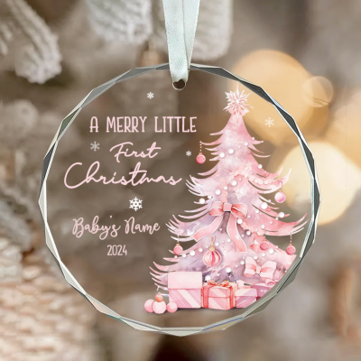 personalized baby girls 1st christmas ornament new baby girl glass ornament first christmas keepsake gifts newborn ornament gifts 2024