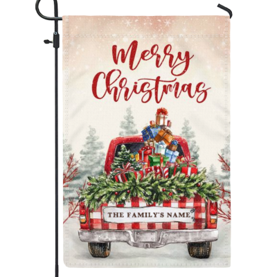 Personalized Christmas Garden Flag - Christmas Welcome Flag - Merry Christmas House Flag - Christmas Farmhouse Decor - Xmas Garden Flags