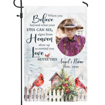 personalized memorial flag for graves - bereavement garden flags - sympathy gifts for loss of loved one - cemetery decoration