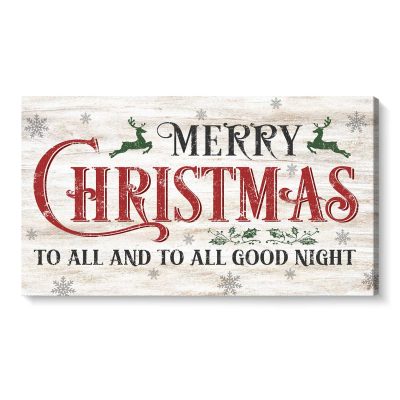 Christmas Wall Decor - Merry Christmas To All Sign - Rustic Christmas Sign Decor - Farmhouse Christmas Decor - Above Bed Signs