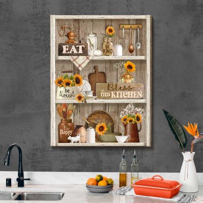 sunflower kitchen wall decor - farmhouse wall decor for kitchen - dining wall art - kitchen wall decor art - kitchen gifts for her