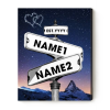 personalized starry night sky street sign canvas - couple wall art name and date - bedroom decor for married couples - valentines day gifts sign
