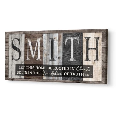 let this home be rooted in christ wall art - custom family name sign - personalized housewarming gift - christian farmhouse signs