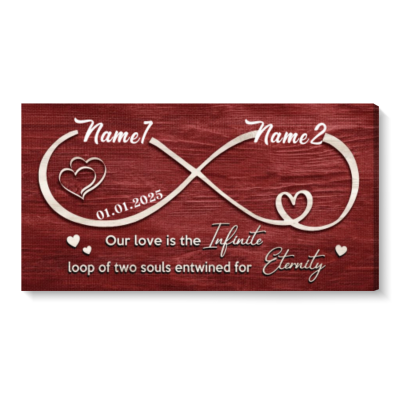 Personalized Couple Name Sign - Valentines Day Sign - Infinity Sign with Names and Date - Wedding Gifts For Couples