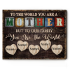 to the world you are a mother sign - custom mom name sign with kids’ names - mother's day gift from kids - mother birthday gifts
