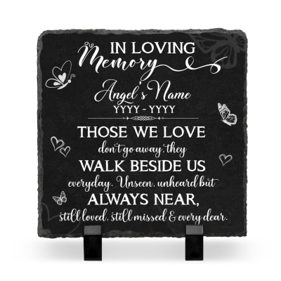 Those We Love Dont Go Away Memorial Plaques - Personalized In Memory Of Plaque - Gifts For A Lost Loved One - Gifts For Bereavement