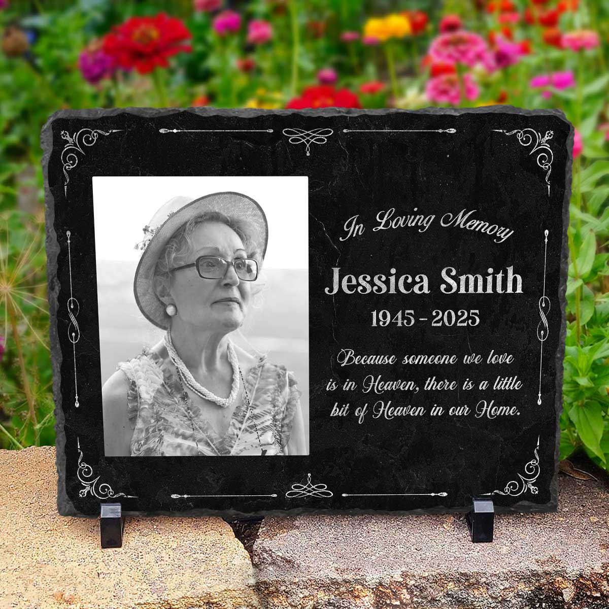 Custom Photo Gravestone Plaques - Personalized Headstones For Graves - Gifts To Remember A Loved One - Tombstone for Loved Ones