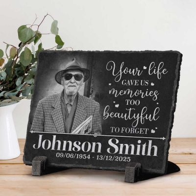 Personalized Memorial Photo Plaque - Custom Memorial Picture Frame Headstone - Picture Memorial Keepsake - In Sympathy Gifts