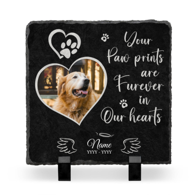 Personalized Photo Dog Pet Memorial Stones - Dog Memorial Gifts for Loss of Dog - Pet Memorial Grave Markers