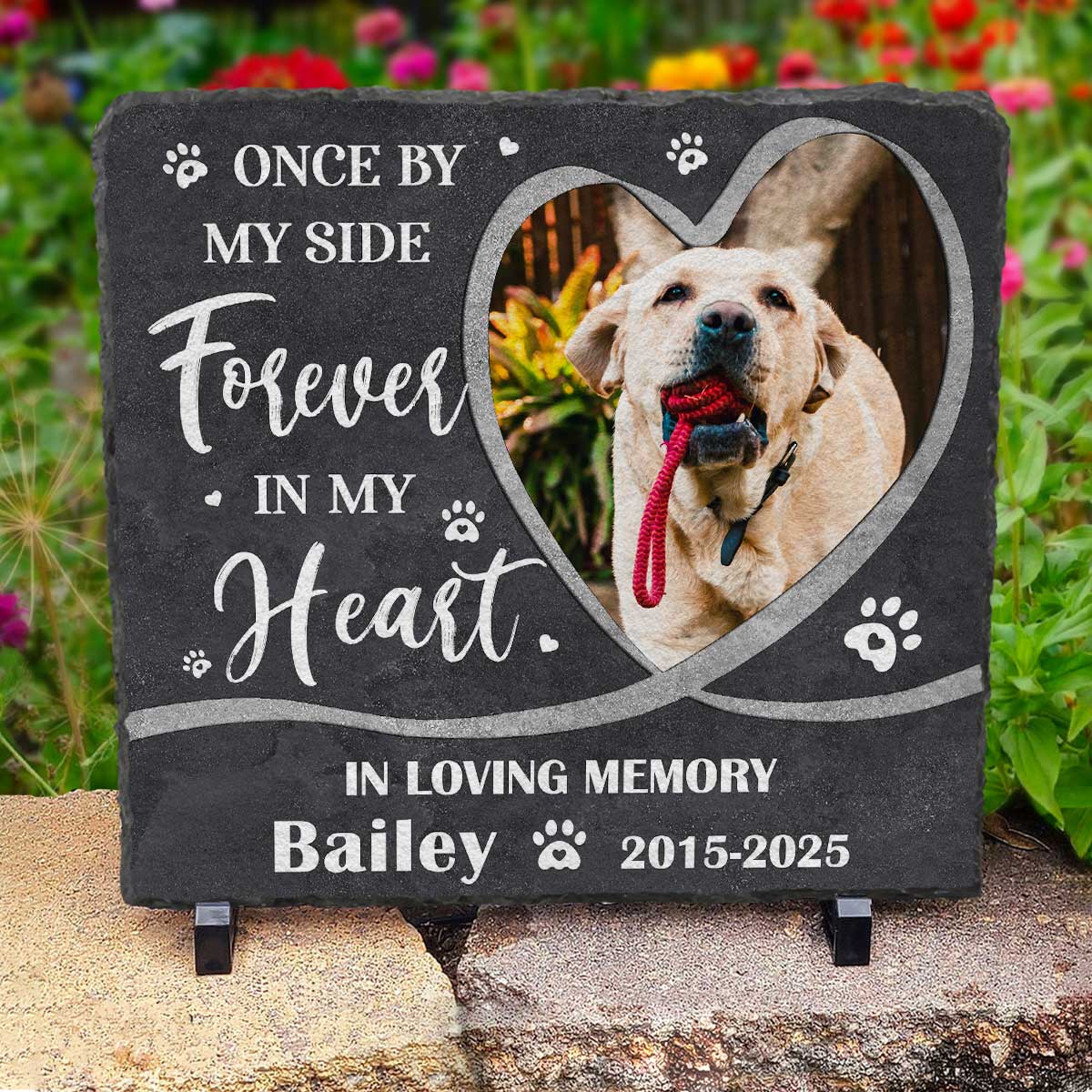 Personalized Memorial Stone For Loss Of Dog - Custom Dog Remembrance Stone - Dog Passed Away Gifts - Headstones For Pets Graves