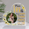 Sweet 16 Gifts - Sweet Sixteen Gift Ideas - Birthday Gifts For Teens - Personalized Heart Acrylic Plaque Happy 16th Birthday