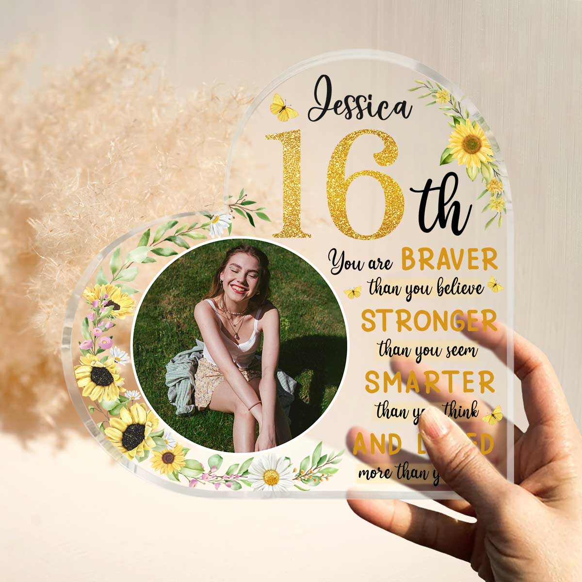 Sweet 16 Gifts - Sweet Sixteen Gift Ideas - Birthday Gifts For Teens - Personalized Heart Acrylic Plaque Happy 16th Birthday 1 Sweet 16 Gifts - Sweet Sixteen Gift Ideas - Birthday Gifts For Teens - Personalized Heart Acrylic Plaque Happy 16th Birthday