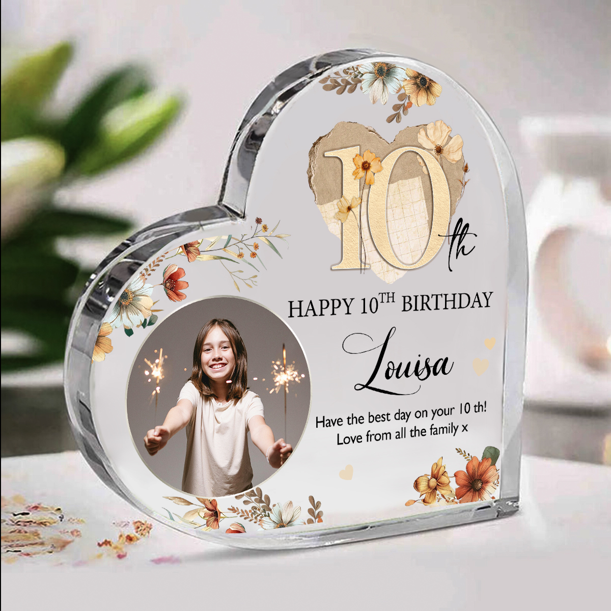 Personalized 10th Birthday Acrylic Plaque - Custom Tenth Birthday Gift For Daughter - 10th Birthday Keepsake - Birthday Presents For 10 Year Olds 1 Personalized 10th Birthday Acrylic Plaque - Custom Tenth Birthday Gift For Daughter - 10th Birthday Keepsake - Birthday Presents For 10 Year Olds