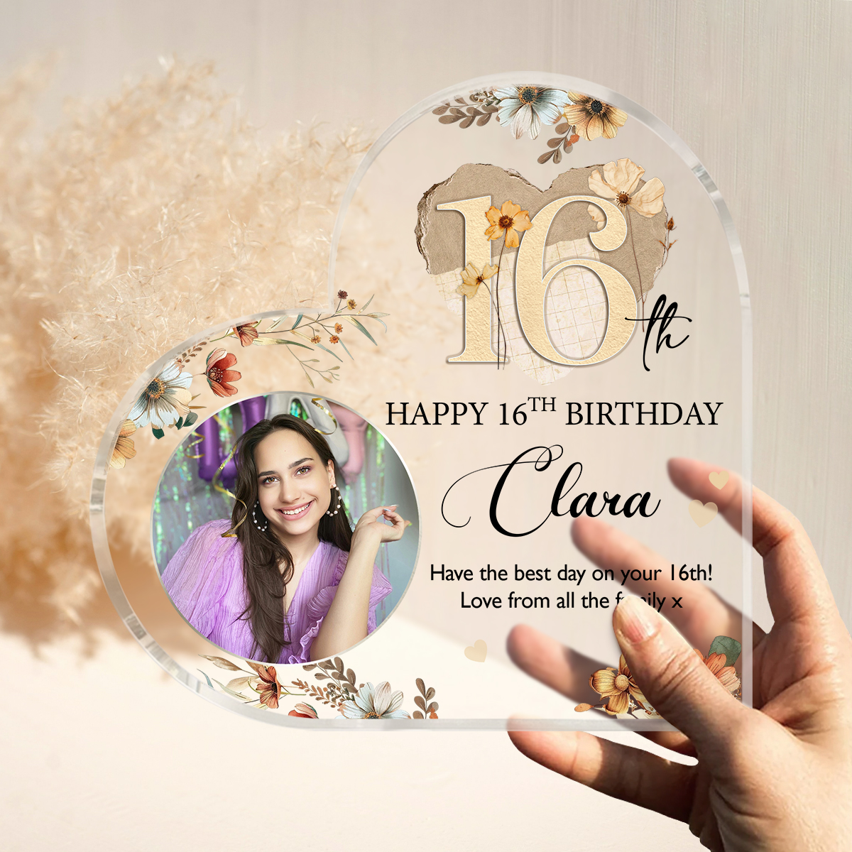 Personalized 16th Birthday Acrylic Plaque - Custom 16th Birthday Gifts For Teen - Sweet 16 Birthday Gifts - Birthday Gifts For Daughter