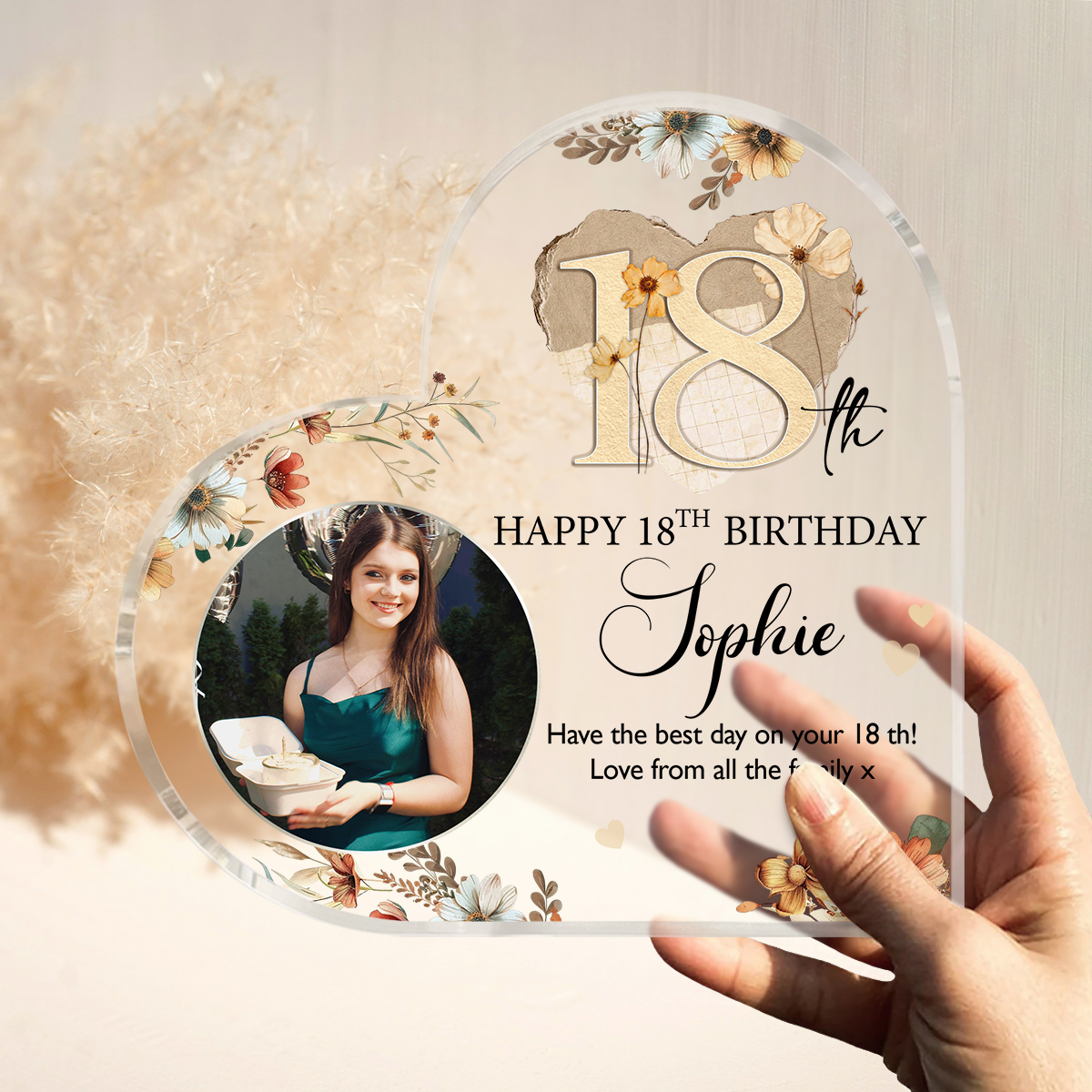 Personalized 18th Birthday Acrylic Plaque - Custom 18th Birthday Gifts - 18th Birthday Gift Ideas - Unique Birthday Gift For Daughter